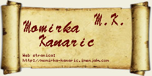 Momirka Kanarić vizit kartica
